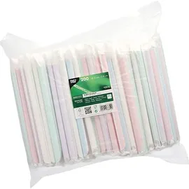 Papstar Bubble Tea Papierstrohhalme Ø 12 mm 20 cm farbig sortiert 1200 St.