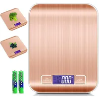 Intirilife Digitale Küchenwaage in ROSÉ GOLD - 5kg Elektronische