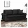 vidaXL 2-Sitzer-Sofa mit Zierkissen Schwarz 140 cm Kunstleder