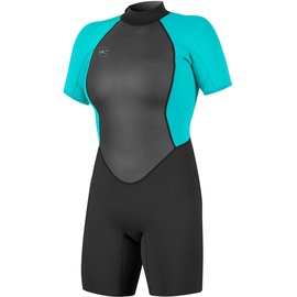 O'Neill Wetsuits Reactor Ii 2mm Back Zip Spring Wetsuit Neoprenanzug, Black/Light AQU, 12