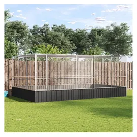 vidaXL Voliere mit Erweiterung 518 x 307 x 212 cm silber