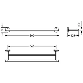 kwc aquarotter gmbh Medius Doppelhandtuchstange Edelstahl 2000106245