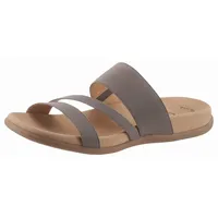 Gabor Pantolette Keilabsatz, Sommerschuh, Schlappen mit atmungsaktivem Lederfutter grau 44 EU (9,5 UK)