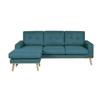 Sofa.de Ecksofa beidseitig stellbar ¦ türkis/petrol ¦ Maße (cm): B: 211 H: 88 T: 139