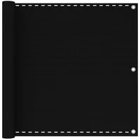 vidaXL Balkon-Sichtschutz 90 x 600 cm Schwarz Polyethylen