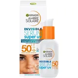 Garnier Ambre Solaire Invisible Serum Super UV Sonnenschutz-Serum LSF 50+ Sonnencreme 30 ml Weiss