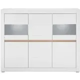 Highboard 165 x 132 x 42 cm Weiß