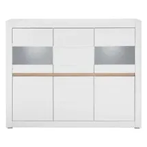 Highboard 165 x 132 x 42 cm Weiß