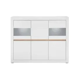 Highboard 165 x 132 x 42 cm Weiß