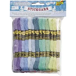 folia Stickgarn, 52 Docken á 8 m, farbig sortiert 