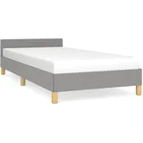 vidaXL Bettgestell 100 x 200 cm Hellgrau
