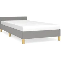 vidaXL Bettgestell 100 x 200 cm Hellgrau
