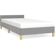 vidaXL Bettgestell 100 x 200 cm Hellgrau
