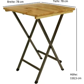 DEGAMO Stehtisch Zürich 78 x 78 cm Braun