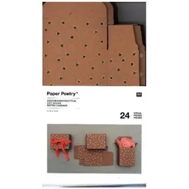 Rico Design Adventskalender Boxen Kraftpapier/Gold