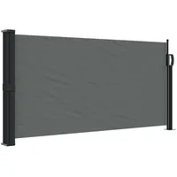 vidaXL Seitenmarkise Ausziehbar 100 x 300 cm Schwarz Polyester