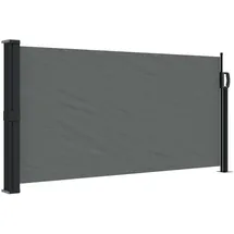 vidaXL Seitenmarkise Ausziehbar 100 x 300 cm Schwarz Polyester