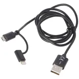Varta 57943101401, 1 m, USB zu Micro USB und zu Lightning 100cm, Made for iPod, iPhone, iPad