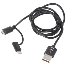 Varta 57943101401, 1 m, USB zu Micro USB und zu Lightning 100cm, Made for iPod, iPhone, iPad