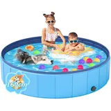 PVC-Haustier-Schwimmbad, tragbare Hundebadewanne, zusammenklappbarer Hundepool, Kunststoffpool für Hunde 160