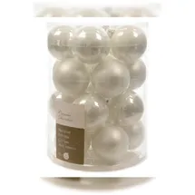 Kaemingk Weihnachtsbaumkugeln Glas 20 Stück schneeweiß