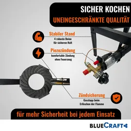Bluecraft Gaskocher Hockerkocher 10,5 kW