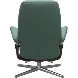 Stressless Stressless® »Consul« Set, Relaxsessel mit Hocker, mit Hocker, mit Cross Base, Größe S, M & L, Holzakzent Wenge grün