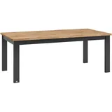 SetOne by Musterring Esstisch, Graphit, Eiche Artisan, Holzwerkstoff, rechteckig, eckig, 90x76x160 cm, in verschiedenen Größen erhältlich, Esszimmer, Tische, Esstische