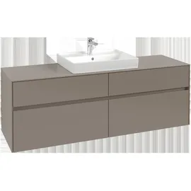 Villeroy & Boch Collaro Waschtischunterschrank C025B0AF 160x54,8x50cm, Waschtisch mittig, LED-Beleuchtung 12W, Soft green
