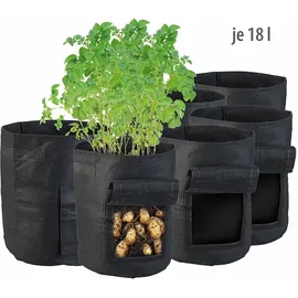 Royal Gardineer Pflanzsack 6er Set 18 l