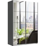 WIMEX Schwebetürenschrank England 135 x 208 x 65 cm Grau