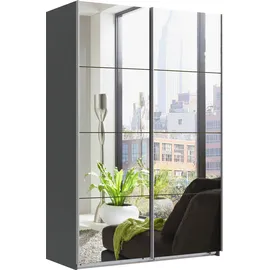 WIMEX Schwebetürenschrank England 135 x 208 x 65 cm Grau