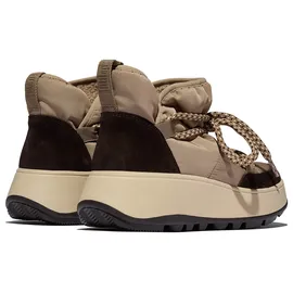 FitFlop F-Mode W/Resistant Biofleece Mesh Flatform BootiesShoe, taupe, 38 EU
