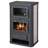 EEK A Kaminofen mit Backfach BimSchV Stufe 2 Victoria Comfort KF schwarz– 10kW - Schwarz