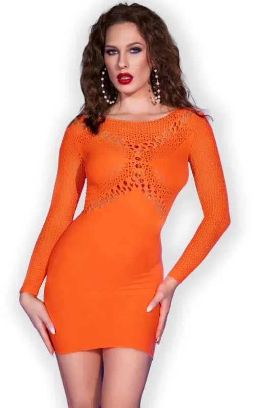 CHILIROSE  CR 4682 Kleid Orange S/M - Orange