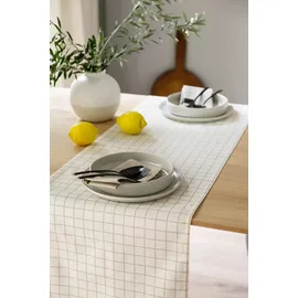 Schöner Wohnen Tischläufer "Check", sand, B:150cm L:40cm, Baumwolle, SCHÖNER WOHNEN-KOLLEKTION, Tischdecken, aus reiner, sanforisierter Baumwolle