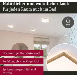 Paulmann LED Panel Atria Shine Backlight IP44 22W 2300lm Holzoptik