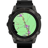 Garmin Epix Pro (Gen 2) Sapphire 47 mm schwarz/carbongrau Titan mit Lederarmband