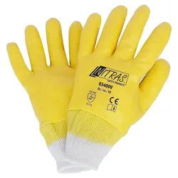 AS Arbeitsschutz Arbeitshandschuhe | 12 Paar Nitras Nitrilhandschuhe | vollbeschichtet | Gr. 9