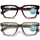 OPULIZE ERA Blaulichtfilterbrille für Damen Herren - Klar Gläser - Entspiegelt & Blendfrei - 2er-Pack - UV400-Schutz - Großer rechteckiger Rahmen - Computerbrillen Anti-Müdigkeit - Braun Grey