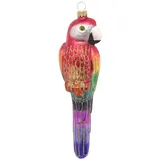 Krebs Glas Lauscha Weihnachtsornament Papagei 1-tlg. 4cm