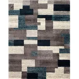 OCI DIE TEPPICHMARKE OCI Frisé-Teppich STEADY ALLOVER" Gr. 2, blau (petrol, grau), B:80cm H:20mm L:150cm, Polypropylen (PP), Teppiche, Teppich, Frisé Kurzdlor, Mosaik, robust, Wohnzimmer