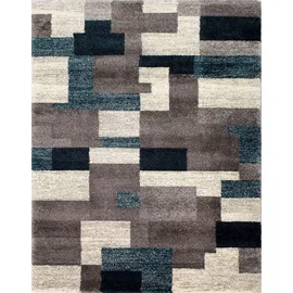 OCI DIE TEPPICHMARKE OCI Frisé-Teppich STEADY ALLOVER" Gr. 2, blau (petrol, grau), B:80cm H:20mm L:150cm, Polypropylen (PP), Teppiche, Teppich, Frisé Kurzdlor, Mosaik, robust, Wohnzimmer