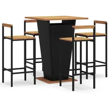 vidaXL Gartenbar Set 5-tlg. Schwarz