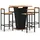 vidaXL Gartenbar Set 5-tlg. Schwarz