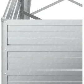 vidaXL Garten-Hochbeet verzinkter Stahl rechteckig 240 x 40 x 77 cm Silber