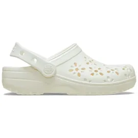 Crocs Classic Floral Cut Out Clog Beige 39