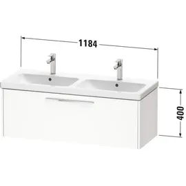 Duravit D-Code 118,4x40x46cm, 1 Ausz., Tau ma, Gr. chr