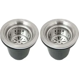 MONSTER SHOP Edelstahl Küchenspüle Spülbecken Doppelspüle Einbauspüle Zwei Waschbecken 82cm - Silber