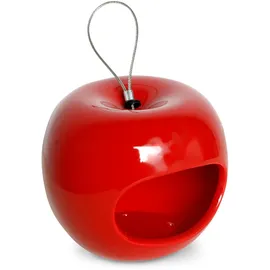 Dobar Keramik-Futterspender in Apfelform 3er-Set Rot/Grün/Blau